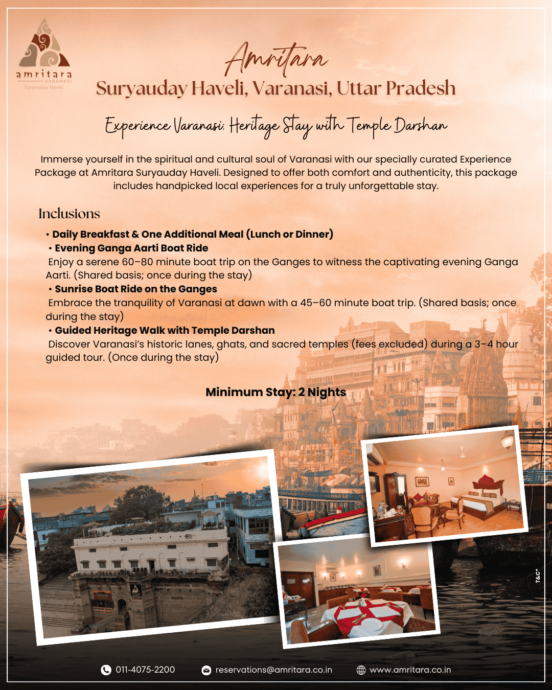 Experience Varanasi Heritage Stay with Temple Darshan